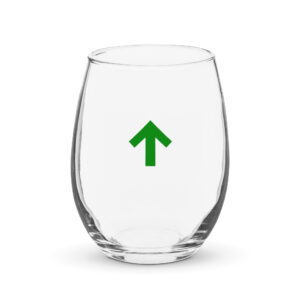 Stemless wine glass